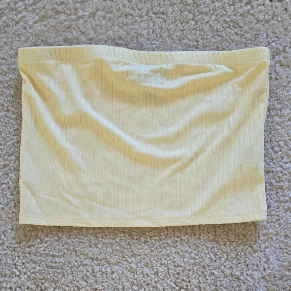 Forever 21 Pale Yellow Tube Top